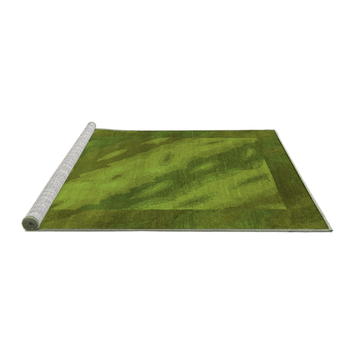 Sideview of Machine Washable Animal Green Modern Area Rugs, wshabs3443grn