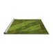 Sideview of Machine Washable Animal Green Modern Area Rugs, wshabs3443grn