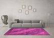 Machine Washable Animal Purple Modern Area Rugs in a Living Room, wshabs3443pur