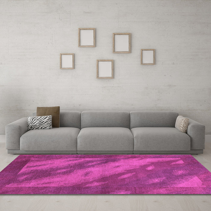 Machine Washable Animal Purple Modern Area Rugs in a Living Room, wshabs3443pur