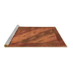 Sideview of Machine Washable Animal Brown Modern Rug, wshabs3443brn
