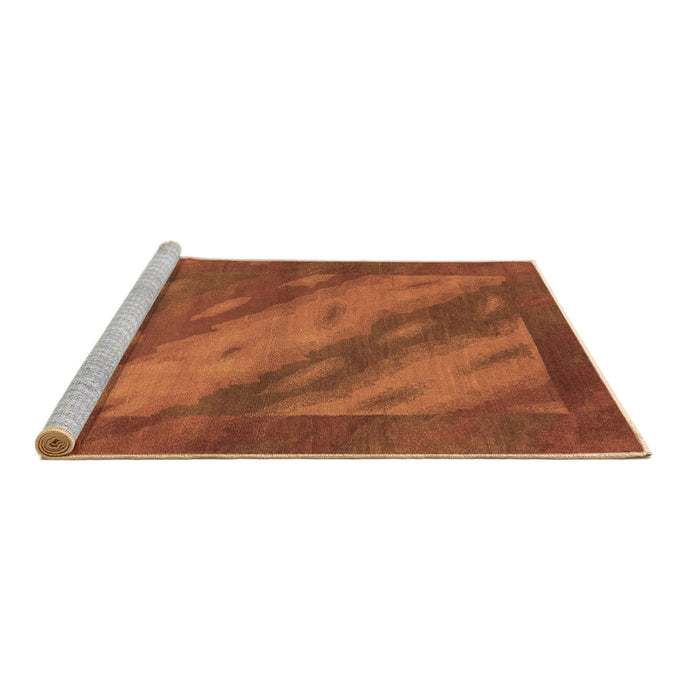 Sideview of Machine Washable Animal Brown Modern Rug, wshabs3443brn