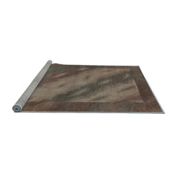 Sideview of Machine Washable Animal Light Blue Modern Rug, wshabs3443lblu