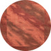 Round Machine Washable Abstract Orange Red Rug, wshabs3443