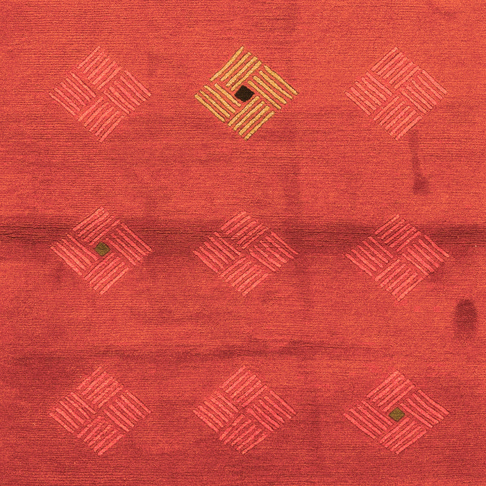 Machine Washable Abstract Orange Modern Area Rugs, wshabs3444org