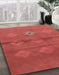 Machine Washable Abstract Fire Red Rug in a Family Room, wshabs3444