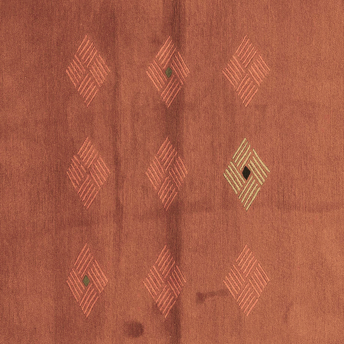 Square Machine Washable Abstract Brown Modern Rug, wshabs3444brn