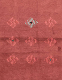 Machine Washable Abstract Fire Red Rug, wshabs3444