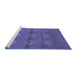 Sideview of Machine Washable Abstract Blue Modern Rug, wshabs3444blu