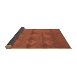 Sideview of Abstract Brown Modern Rug, abs3444brn