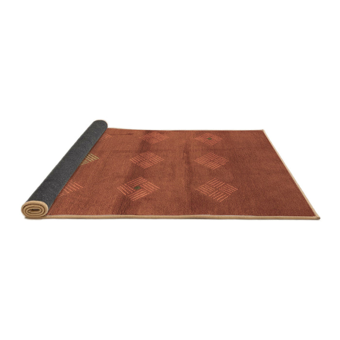 Sideview of Abstract Brown Modern Rug, abs3444brn