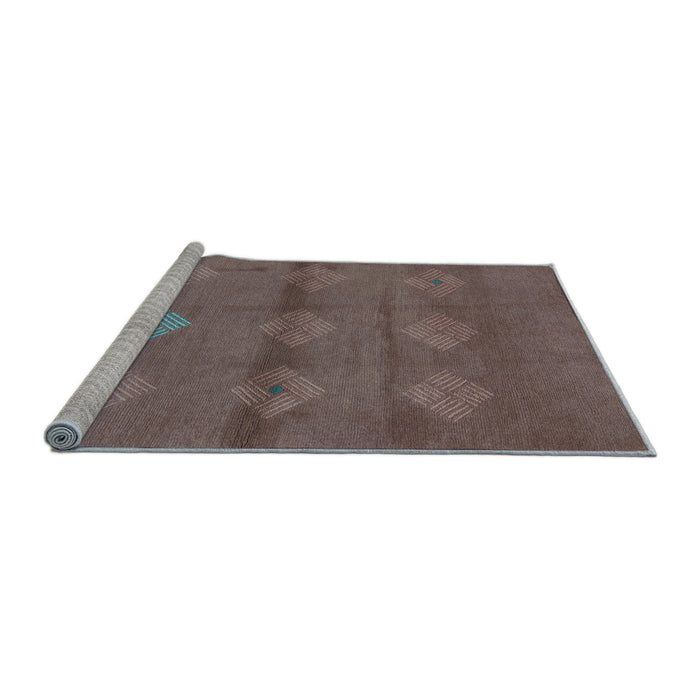 Sideview of Machine Washable Abstract Light Blue Modern Rug, wshabs3444lblu