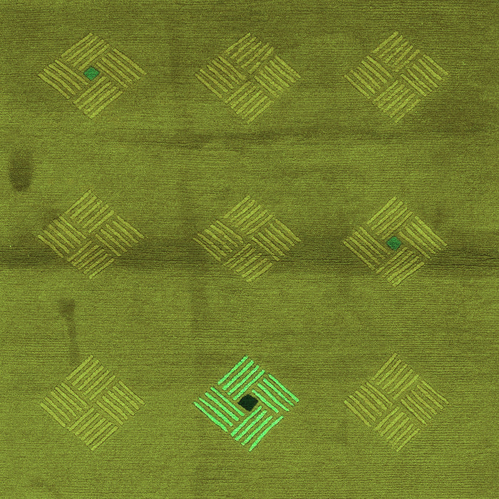 Machine Washable Abstract Green Modern Area Rugs, wshabs3444grn