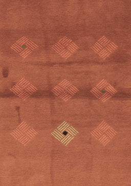 Abstract Brown Modern Rug, abs3444brn