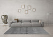 Machine Washable Abstract Gray Modern Rug in a Living Room,, wshabs3444gry