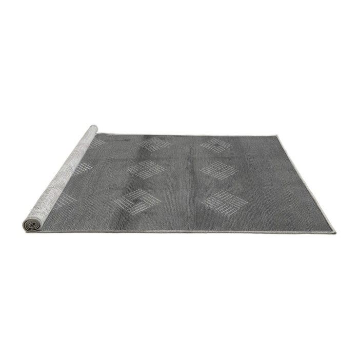 Sideview of Machine Washable Abstract Gray Modern Rug, wshabs3444gry