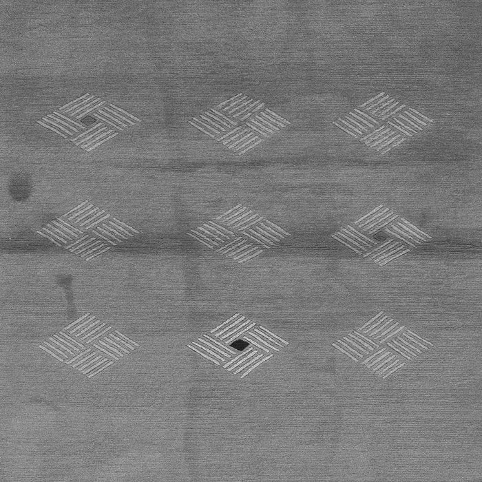 Square Abstract Gray Modern Rug, abs3444gry