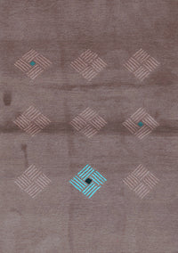 Abstract Light Blue Modern Rug, abs3444lblu