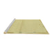 Sideview of Machine Washable Abstract Chrome Gold Yellow Rug, wshabs3445
