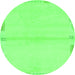 Round Solid Green Modern Rug, abs3445grn