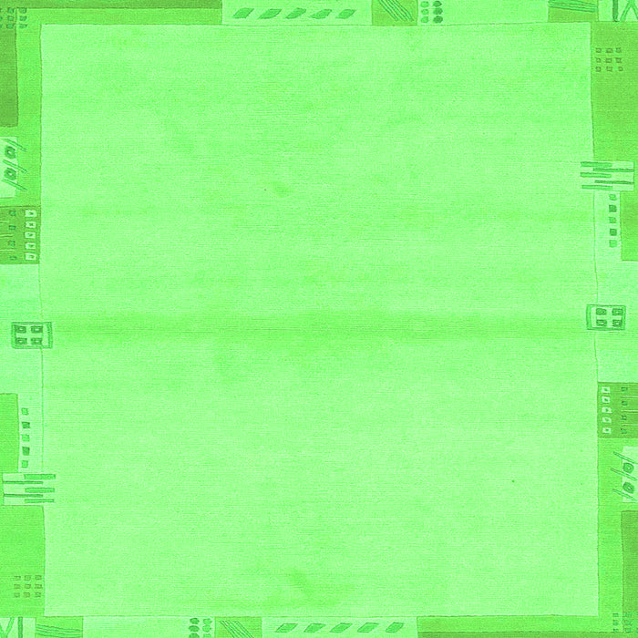 Square Solid Green Modern Rug, abs3445grn