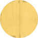 Round Solid Brown Modern Rug, abs3445brn