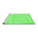 Sideview of Machine Washable Solid Green Modern Area Rugs, wshabs3445grn