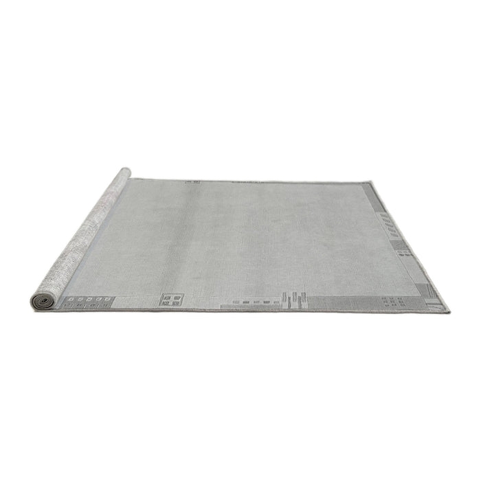 Sideview of Machine Washable Solid Gray Modern Rug, wshabs3445gry