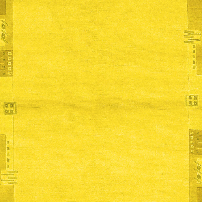 Machine Washable Solid Yellow Modern Rug, wshabs3445yw