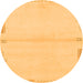 Round Solid Orange Modern Rug, abs3445org