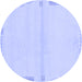 Round Solid Blue Modern Rug, abs3445blu