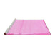 Sideview of Machine Washable Solid Pink Modern Rug, wshabs3445pnk