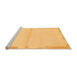 Sideview of Machine Washable Solid Orange Modern Area Rugs, wshabs3445org