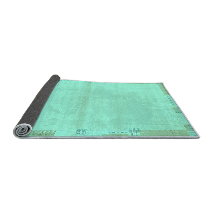 Sideview of Solid Light Blue Modern Rug, abs3445lblu