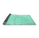 Sideview of Solid Light Blue Modern Rug, abs3445lblu