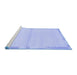 Sideview of Machine Washable Solid Blue Modern Rug, wshabs3445blu