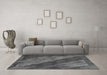 Machine Washable Animal Gray Modern Rug in a Living Room,, wshabs3446gry