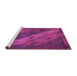 Sideview of Machine Washable Animal Purple Modern Area Rugs, wshabs3446pur