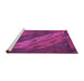 Sideview of Machine Washable Animal Purple Modern Area Rugs, wshabs3446pur