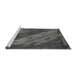 Sideview of Machine Washable Animal Gray Modern Rug, wshabs3446gry