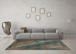 Machine Washable Animal Light Blue Modern Rug in a Living Room, wshabs3446lblu