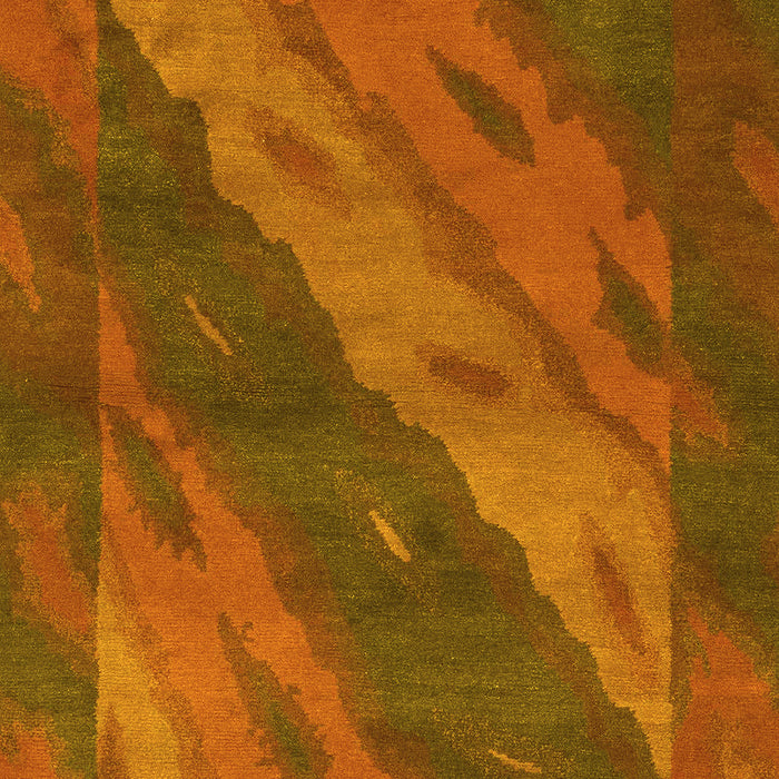 Machine Washable Animal Yellow Modern Rug, wshabs3446yw