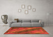 Machine Washable Animal Orange Modern Area Rugs in a Living Room, wshabs3446org
