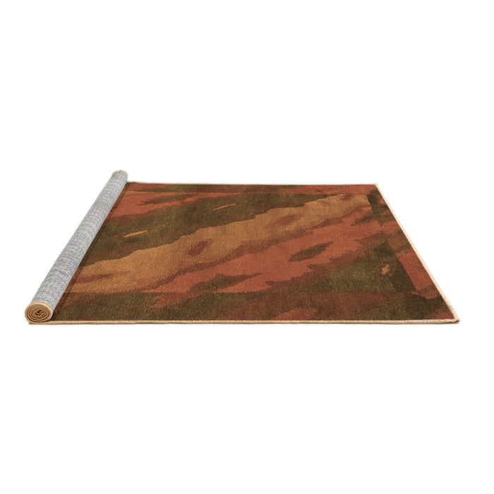 Sideview of Machine Washable Animal Brown Modern Rug, wshabs3446brn