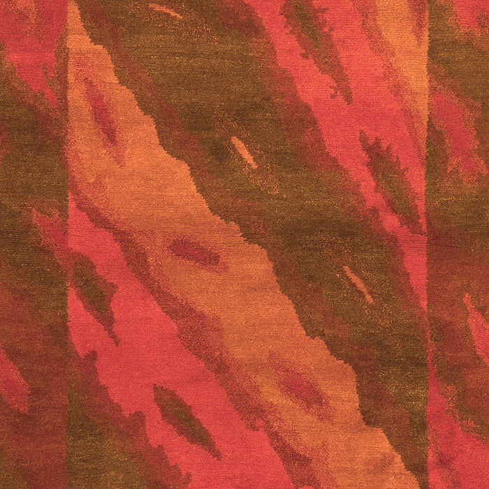 Machine Washable Animal Orange Modern Area Rugs, wshabs3446org