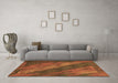 Machine Washable Animal Brown Modern Rug in a Living Room,, wshabs3446brn