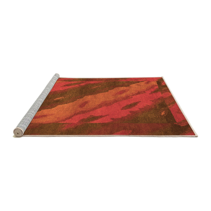 Sideview of Machine Washable Animal Orange Modern Area Rugs, wshabs3446org