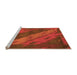 Sideview of Machine Washable Animal Orange Modern Area Rugs, wshabs3446org