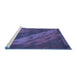 Sideview of Machine Washable Animal Blue Modern Rug, wshabs3446blu