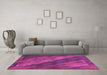 Machine Washable Animal Purple Modern Area Rugs in a Living Room, wshabs3446pur